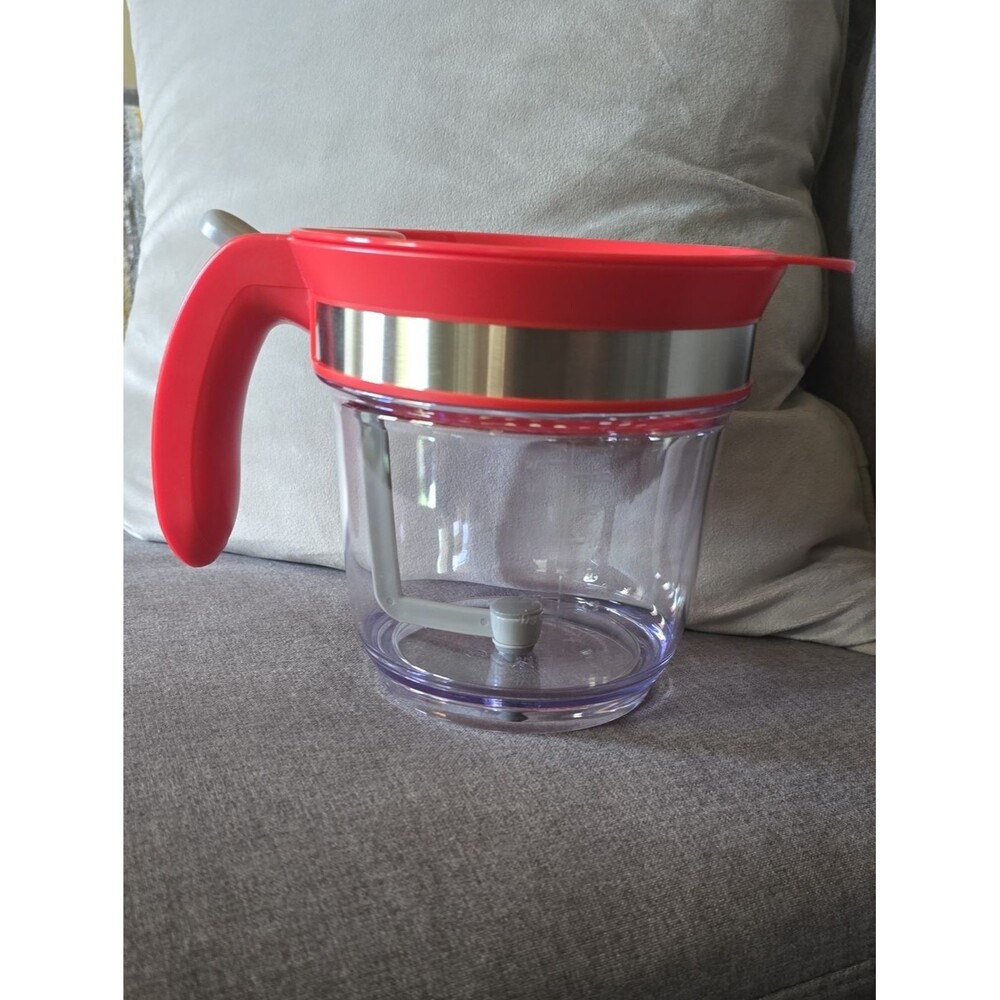 Henning Lee 4-Cup Gravy and Fat Separator - Clear grey red